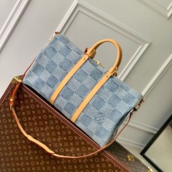 Fake Louis Vuitton Keepall Bandouliere 50 Bag Damier Denim 3D N40739 Replica