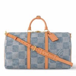 Fake Louis Vuitton Keepall Bandouliere 50 Bag Damier Denim 3D N40739 Replica