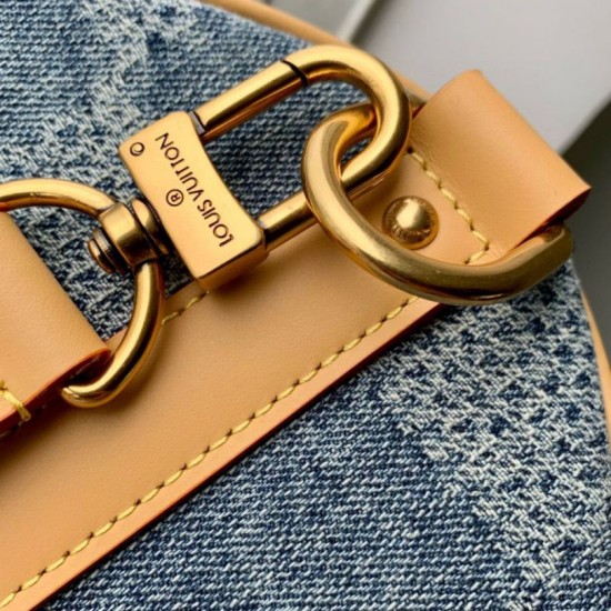 Replica Louis Vuitton Keepall Bandouliere 50 Bag Damier Denim 3D N40739 Fake Louis Vuitton Keepall Bandouliere 50 Bag Damier Denim 3D N40739 Replica