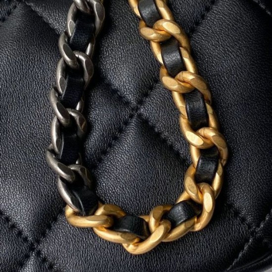 Replica Chanel 19 Clutch With Chain Black AP3763