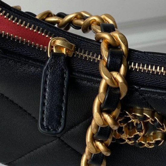 Replica Chanel 19 Clutch With Chain Black AP3763