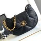 Replica Chanel 19 Lambskin Hobo Bag Black AS4638