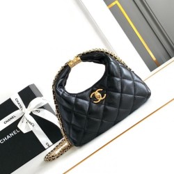 Replica Chanel Chain Hobo Bag Black AS4966
