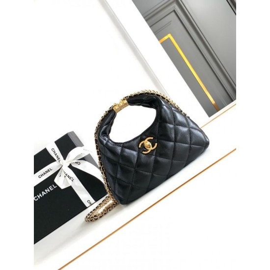 Replica Chanel Chain Hobo Bag Black AS4966