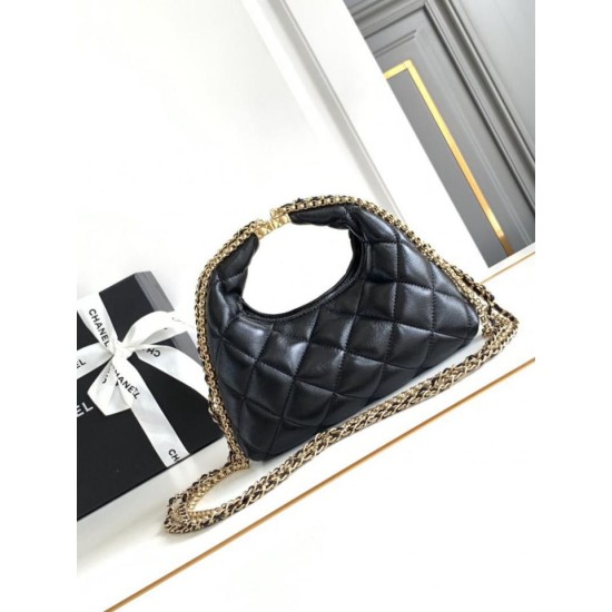 Replica Chanel Chain Hobo Bag Black AS4966
