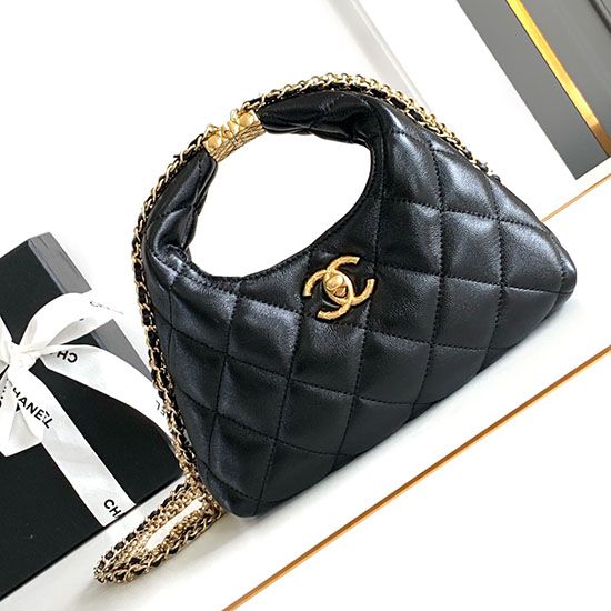 Replica Chanel Chain Hobo Bag Black AS4966