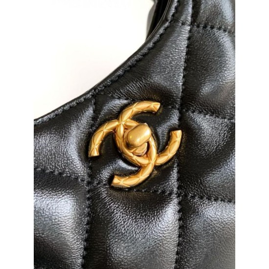 Replica Chanel Chain Hobo Bag Black AS4966