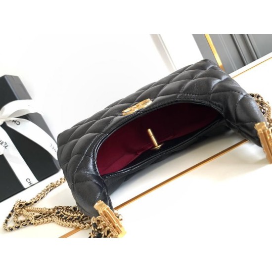 Replica Chanel Chain Hobo Bag Black AS4966