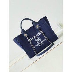 Replica Chanel Deauville Small Shopping Tote Bag AS3257 Blue