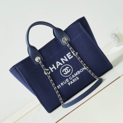 Replica Chanel Deauville Small Shopping Tote Bag AS3257 Blue