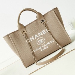 Replica Chanel Deauville Small Shopping Tote Bag AS3257 Grey