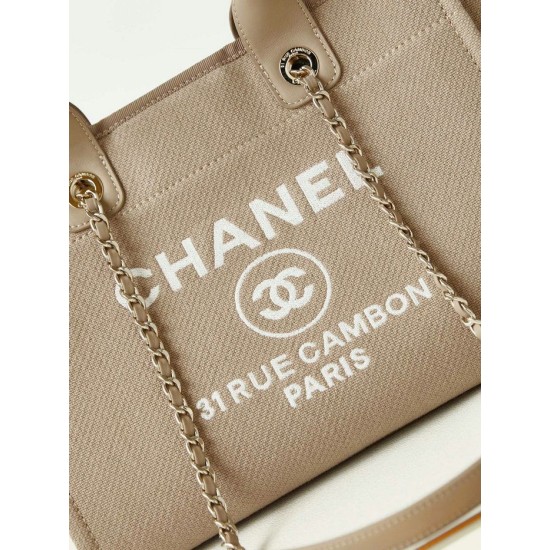 Replica Chanel Deauville Small Shopping Tote Bag AS3257 Grey
