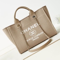 Replica Chanel Deauville Small Shopping Tote Bag AS3257 Grey