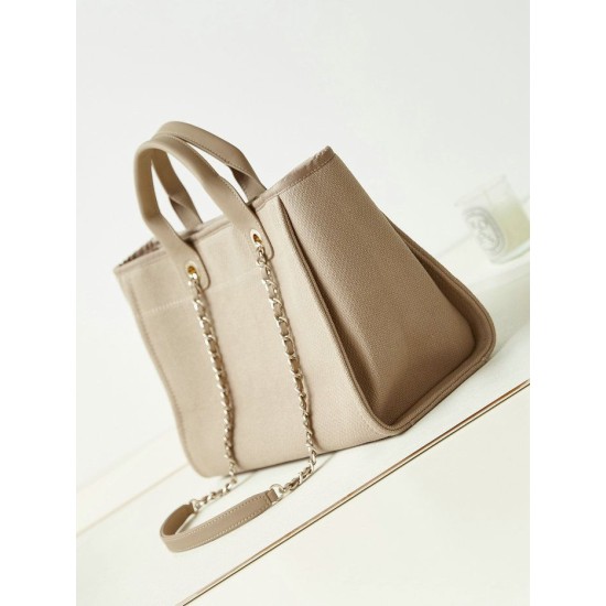 Replica Chanel Deauville Small Shopping Tote Bag AS3257 Grey