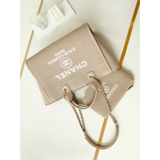Replica Chanel Deauville Small Shopping Tote Bag AS3257 Grey