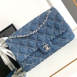 Replica Chanel Denim Flap Bag AS2240