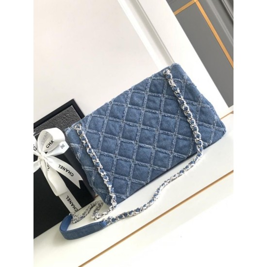 Replica Chanel Denim Flap Bag AS2240