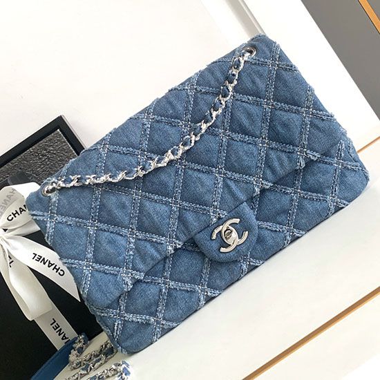 Replica Chanel Denim Flap Bag AS2240
