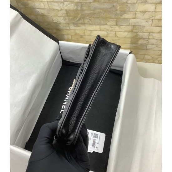 Replica Chanel Flap Phone Holder with Chain Black AP3575