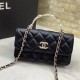 Replica Chanel Flap Phone Holder with Chain Black AP3575