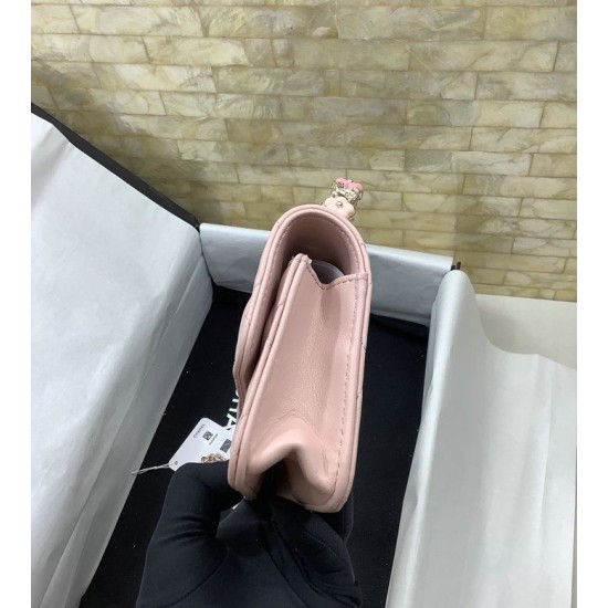 Fake Chanel Flap Phone Holder with Chain Pink AP3575 Replica