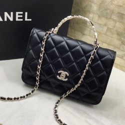 Replica Chanel Flap shoulder with Handle Black AP3574