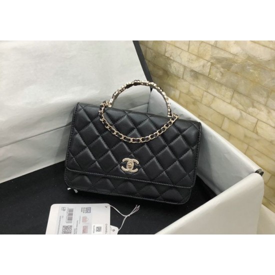 Replica Chanel Flap shoulder with Handle Black AP3574