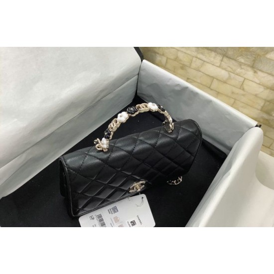 Replica Chanel Flap shoulder with Handle Black AP3574
