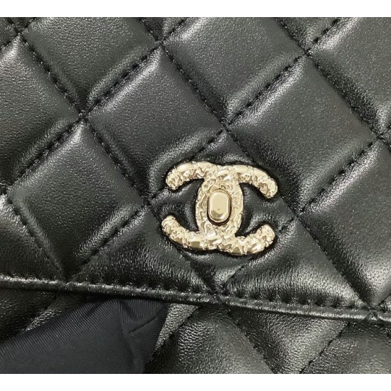 Replica Chanel Flap shoulder with Handle Black AP3574