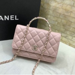 Replica Chanel Flap shoulder with Handle Pink AP3574