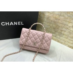Replica Chanel Flap shoulder with Handle Pink AP3574