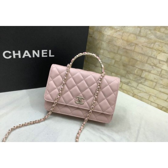 Replica Chanel Flap shoulder with Handle Pink AP3574