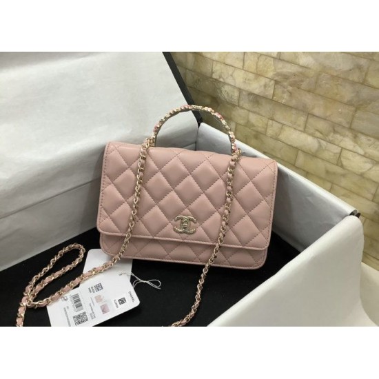 Replica Chanel Flap shoulder with Handle Pink AP3574