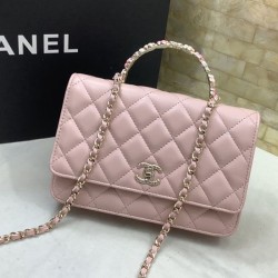 Replica Chanel Flap shoulder with Handle Pink AP3574
