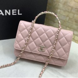 Replica Chanel Flap shoulder with Handle Pink AP3574