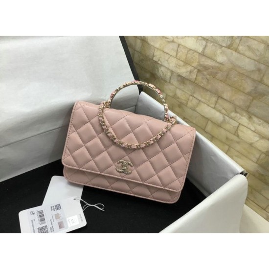 Replica Chanel Flap shoulder with Handle Pink AP3574