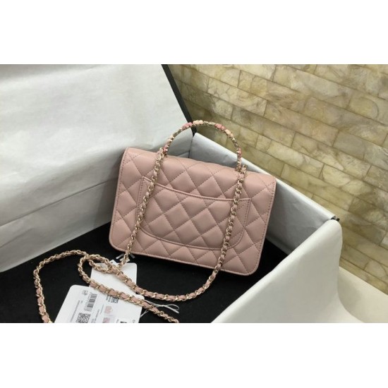 Replica Chanel Flap shoulder with Handle Pink AP3574