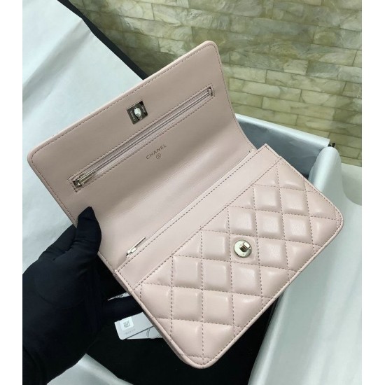 Replica Chanel Flap shoulder with Handle Pink AP3574