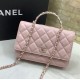 Replica Chanel Flap shoulder with Handle Pink AP3574