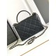 Replica Chanel Grain Calfskin Shoulder Bag Black AS47111