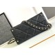 Replica Chanel Grain Calfskin Shoulder Bag Black AS47111
