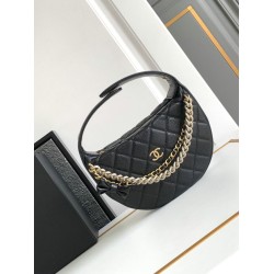 Replica Chanel Grained Calfskin Pouch Black AP3943