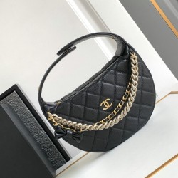 Replica Chanel Grained Calfskin Pouch Black AP3943