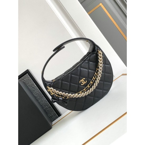 Replica Chanel Grained Calfskin Pouch Black AP3943