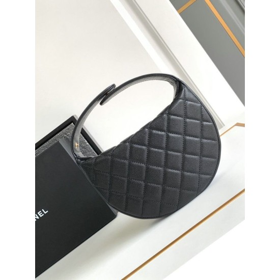 Replica Chanel Grained Calfskin Pouch Black AP3943