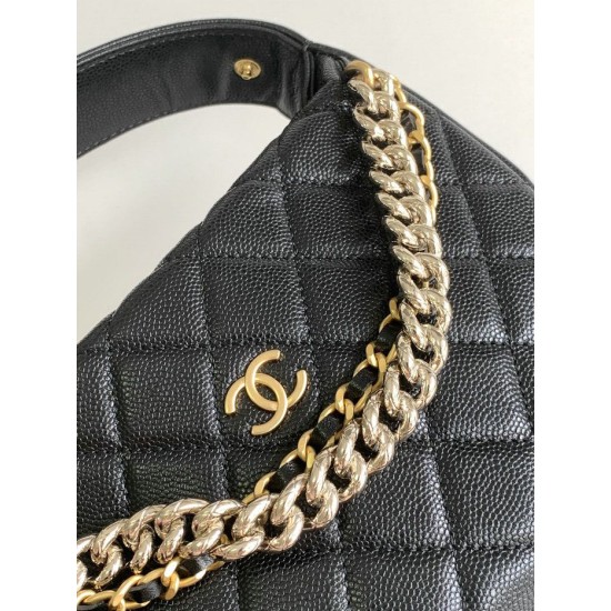 Replica Chanel Grained Calfskin Pouch Black AP3943