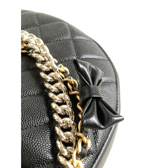 Replica Chanel Grained Calfskin Pouch Black AP3943