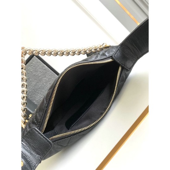 Replica Chanel Grained Calfskin Pouch Black AP3943