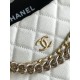 Replica Chanel Grained Calfskin Pouch White AP3943