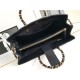 Replica Chanel Grained Calfskin Shopping Bag Black AS4846